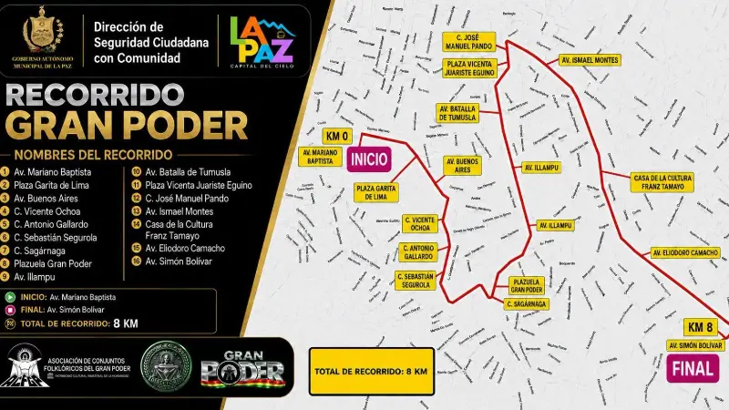 Preparativos finales para la Entrada del Gran Poder en La Paz este sábado