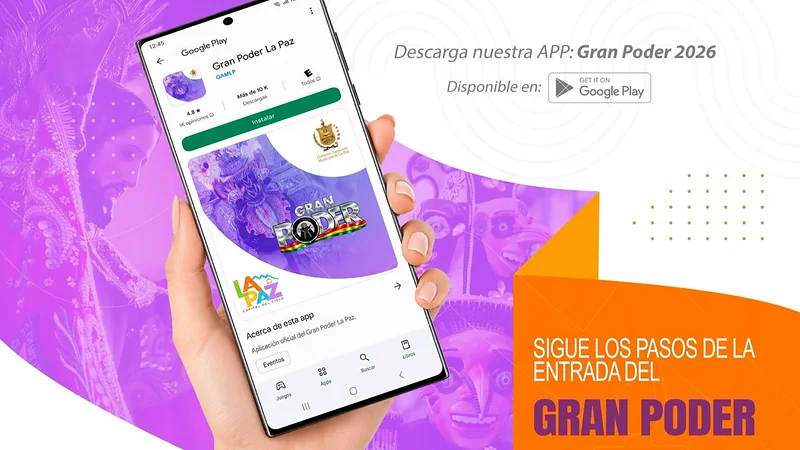 Nueva aplicación de la Alcaldía paceña para seguir el Gran Poder 2026
