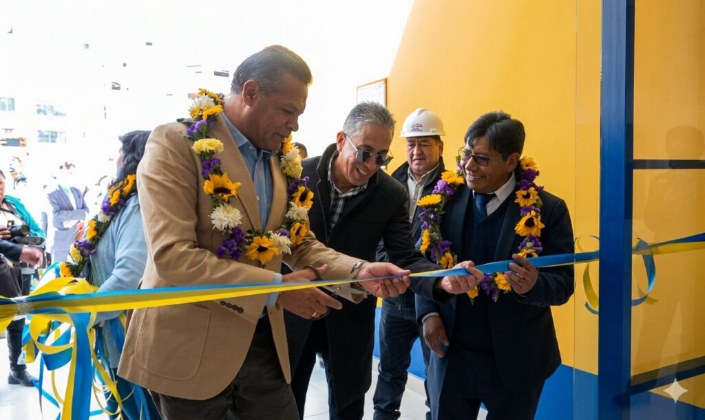 Inauguración de nuevos espacios educativos en la Escuela Industrial Pedro Domingo Murillo por el Gobernador Revilla