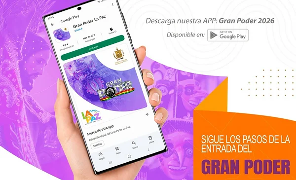 La Alcaldía de La Paz lanza app para seguir el Gran Poder 2026 desde el celular