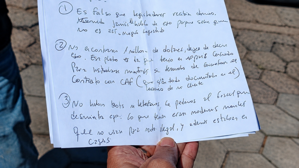 Cerimedo niega acusaciones de irregularidades y defiende origen legal del dinero encontrado