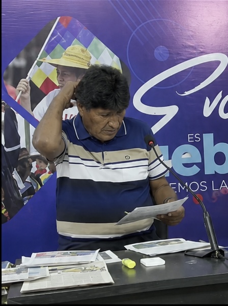 Evo Morales aclara su postura sobre la renuncia de Rodrigo Paz