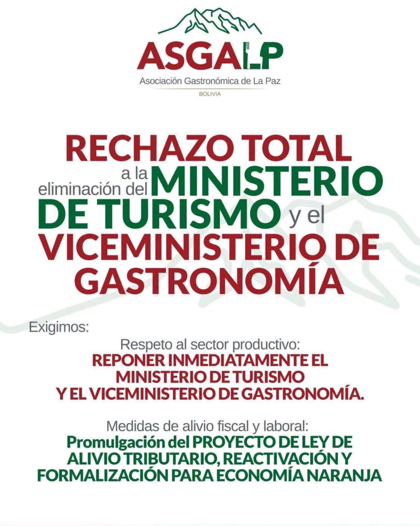 Rechazo del sector gastronómico ante la eliminación del Ministerio de Turismo