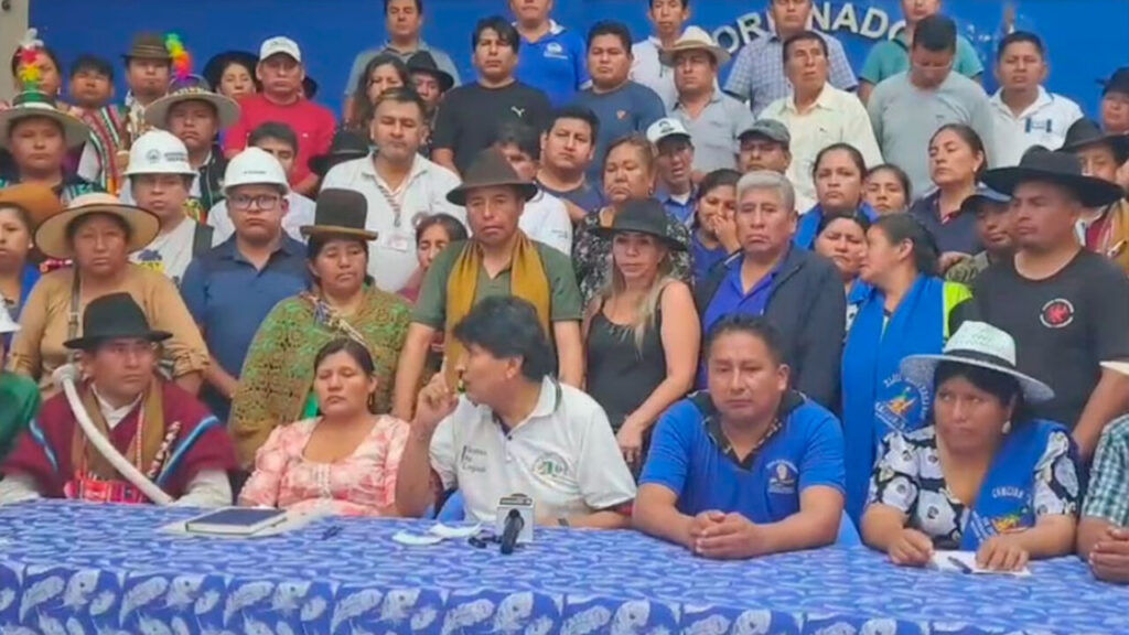 Movilización del Evismo en Cochabamba a pesar del Estado de Excepción