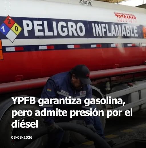 YPFB asegura que no hay riesgo de desabastecimiento de gasolina, pero alerta sobre el diésel