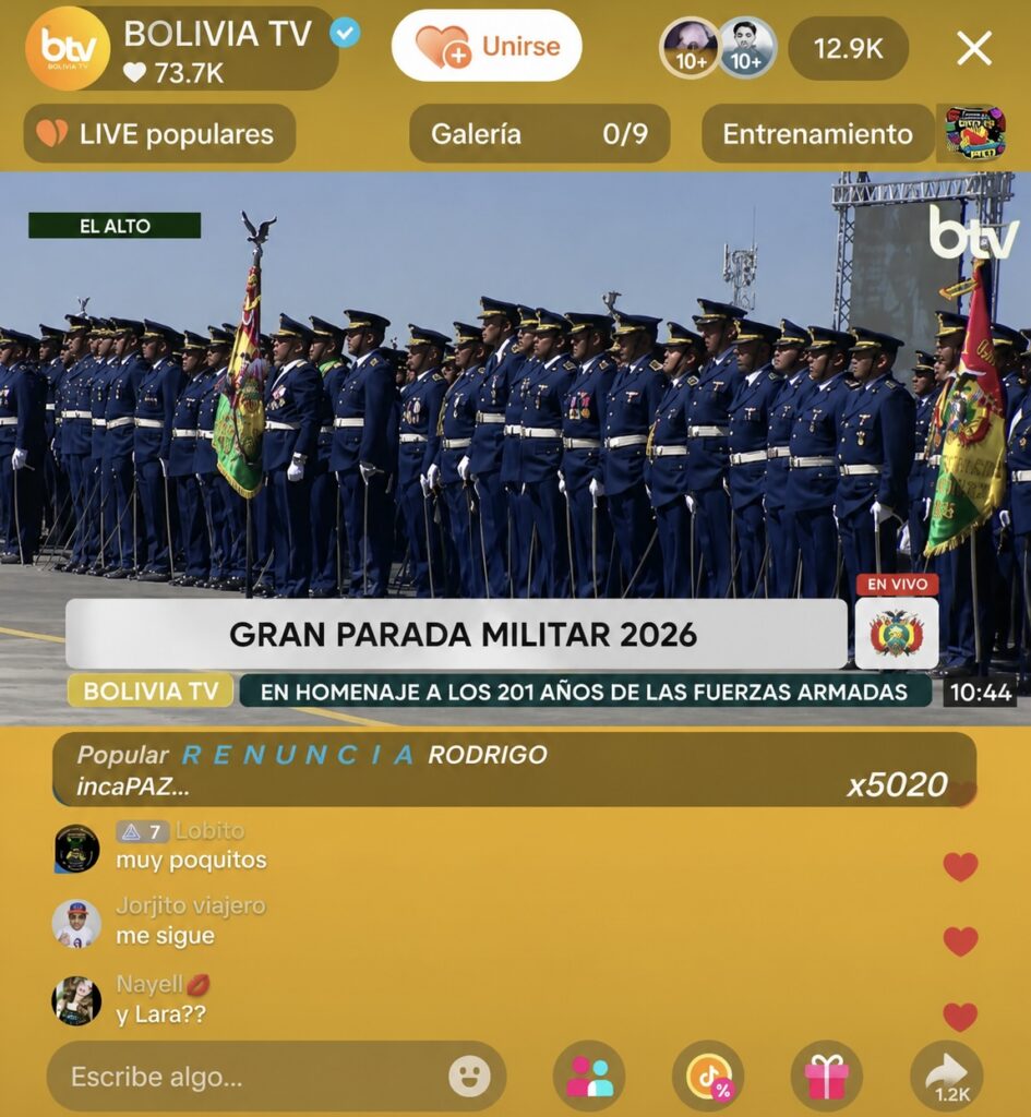 Descontento ciudadano se manifiesta durante la Gran Parada Militar 2026