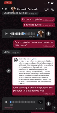 Conversaciones de Cerimedo destacan apoyo a Pomacusi y críticas a Fejuve