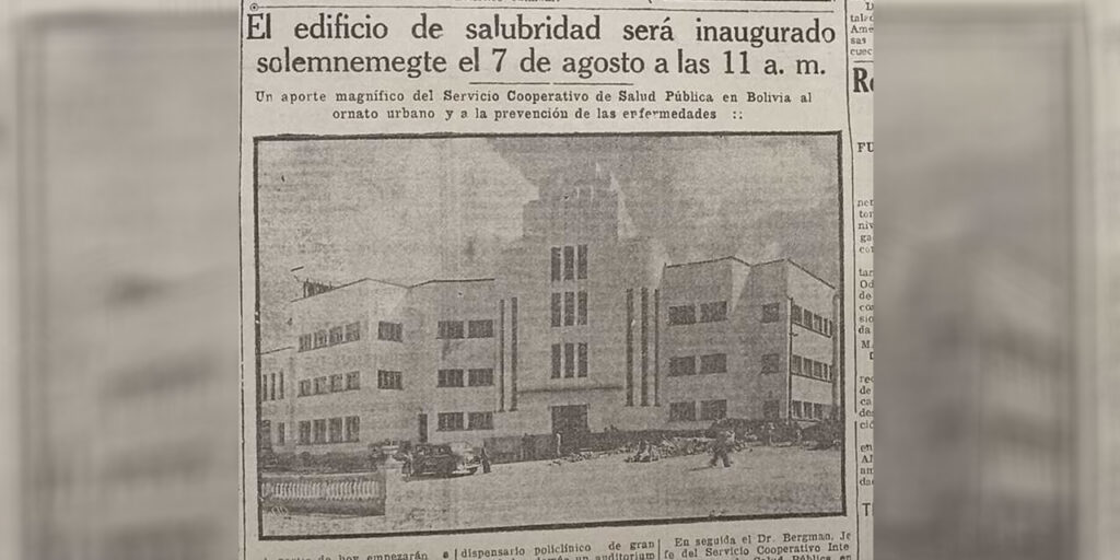 Celebración de 82 años del emblemático edificio de Salubridad en La Paz