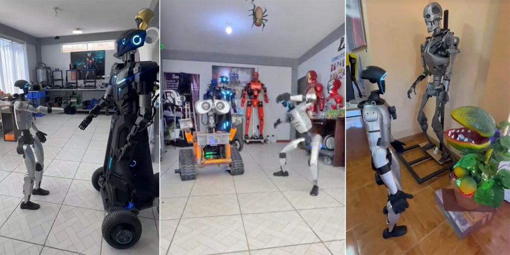 Encuentro de robots en Achocalla: Royx y Benji se conocen en una exhibición innovadora