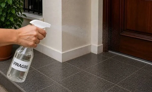 El uso del vinagre blanco en la entrada del hogar: beneficios y creencias populares