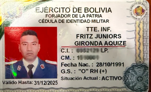 El Ejército de Bolivia aclara situación de Fritz Juniors Gironda Aquize