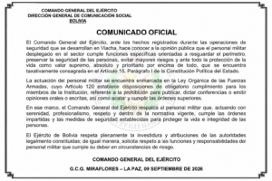 Apoyo del Ejército al Coronel Alvarado ante Tensiones con el Vicepresidente Lara