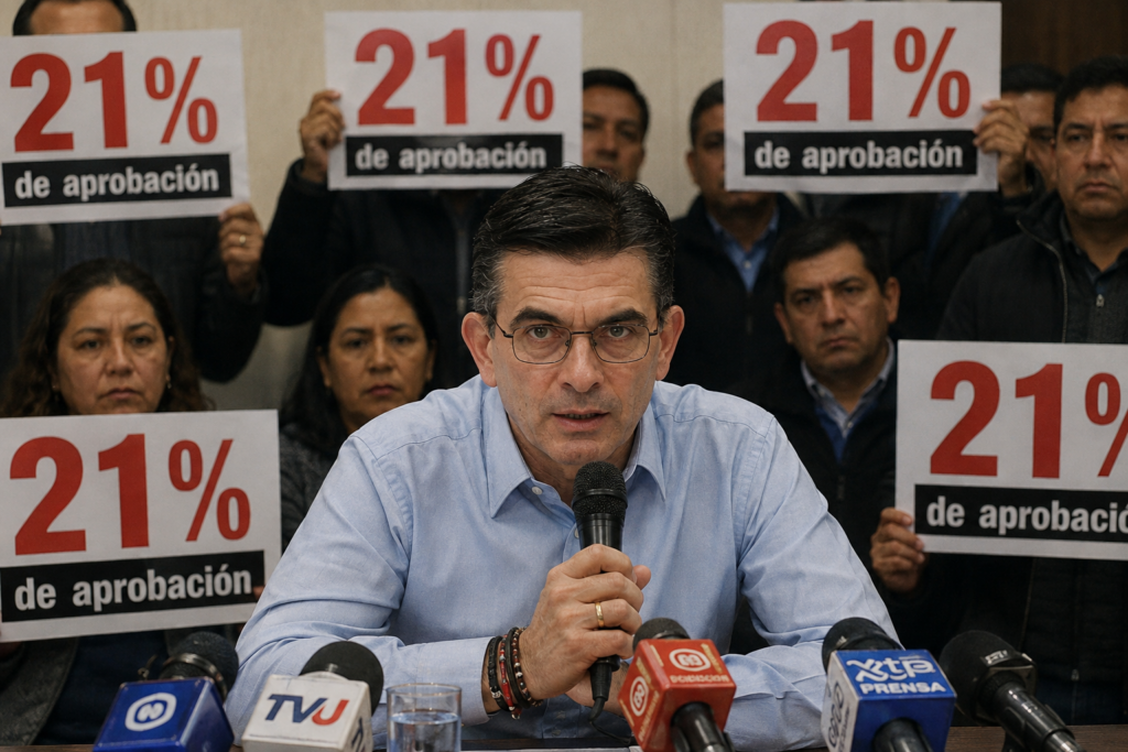 La aprobación del presidente Paz cae al 21%, marcando un récord histórico negativo