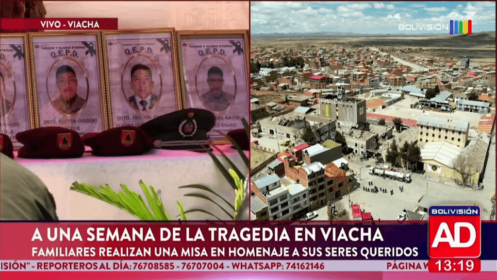 Conmemoración en Viacha a una semana de la tragedia