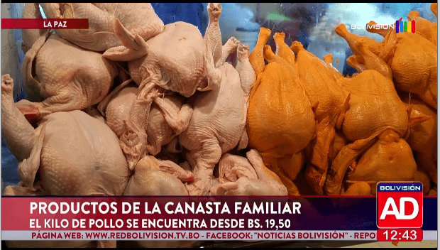 El precio del pollo alcanza Bs 19,50 y algunas verduras mantienen su costo