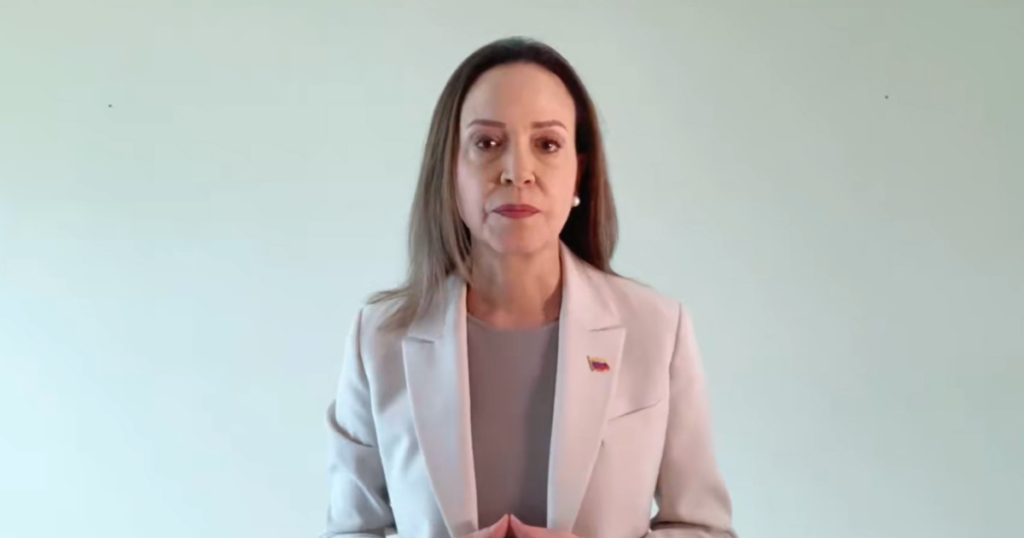 Machado señala a EEUU que sus adversarios se encuentran en el gobierno venezolano