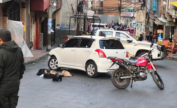 Incidente de disparos en la calle Los Andes de La Paz