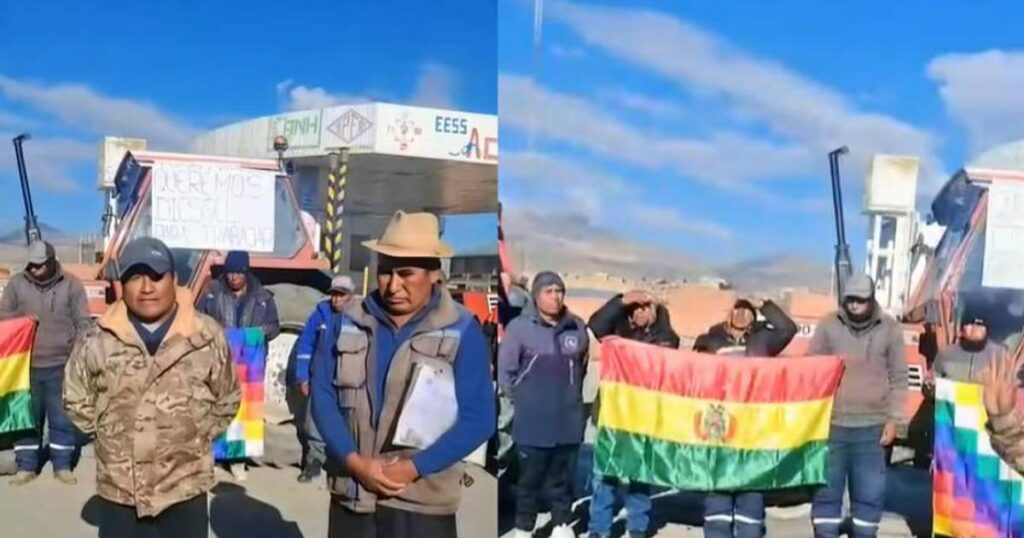 Productores de Achacachi bloquean vía en demanda de diésel y rechazo a nuevo decreto