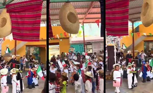 Un niño roba risas en el Grito de Independencia con su divertida confusión