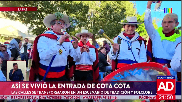 Celebración vibrante en la Entrada de Cota Cota