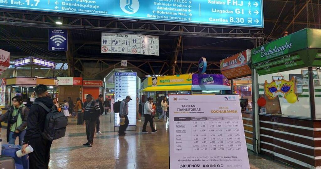 Aumento de tarifas en pasajes interdepartamentales llega hasta el 92%