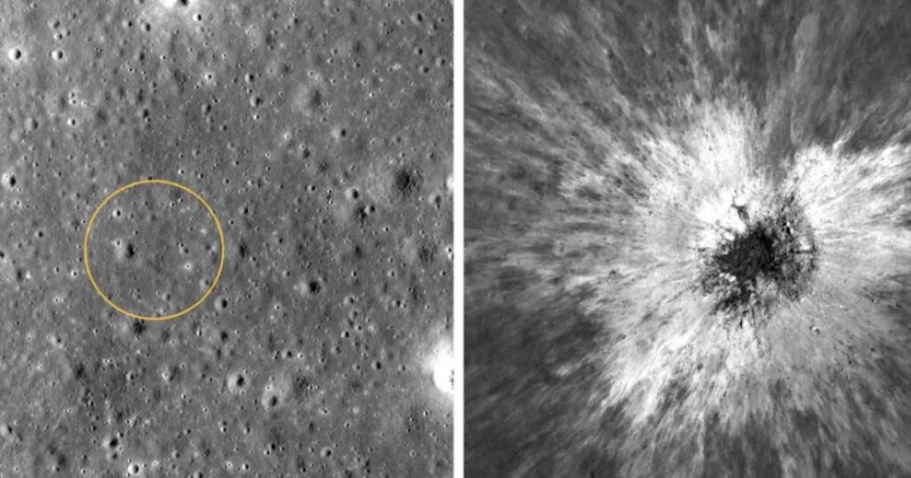 Descubrimiento sorprendente en la Luna: un nuevo cráter de 222 metros
