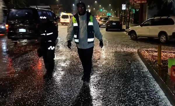 Intensa granizada azota a El Alto