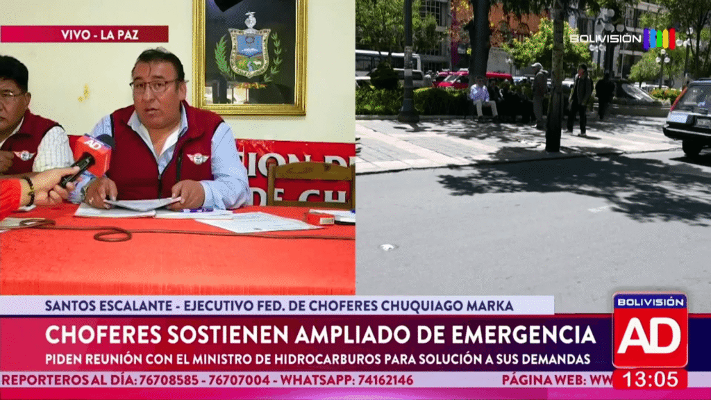 Choferes de Chuquiago Marka reclaman atención del Ministerio de Hidrocarburos