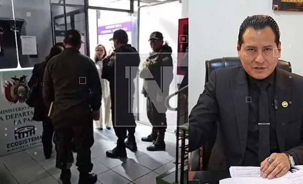 Operativo policial en la Fiscalía de La Paz en busca del fiscal Luis Carlos Torres