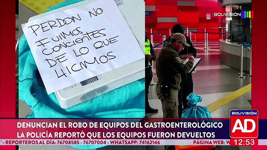 Equipos robados del Hospital Gastroenterológico son recuperados por la Policía