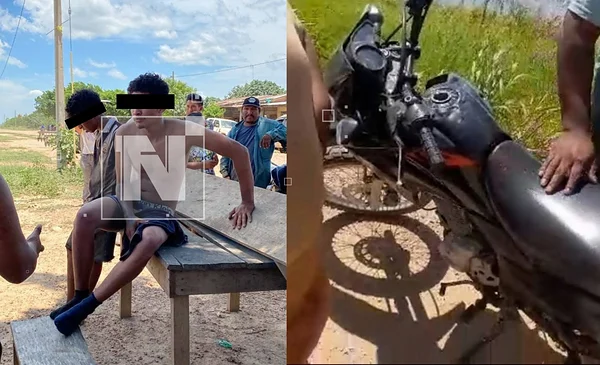 Comunarios de La Brecha logran detener a ladrones de motocicleta